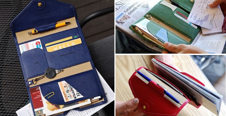19 pour une pochette de rangement pour passeport et documents de voyages 4 couleurs Valeur de